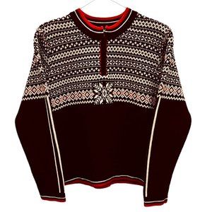 Hanna Andersson Cotton Norwegian Design Quarter Zip Sweater Kids Size Large
